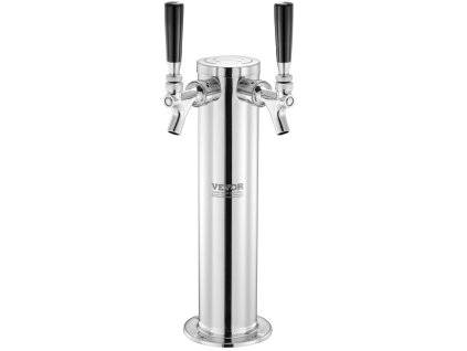 Výčapná veža na pivo, dvojitý kohút, nerez, regulátor W21.8, spojka A