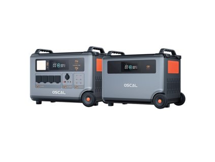 Blackview Oscal PowerMax 3600 Rugged Power Station + Oscal BP3600 3600Wh Extra Battery Pack, 3600Wh to 57600Wh LiFePO4 Battery, 14 Outlets, 5 LED Light Modes, Morse Code Signal