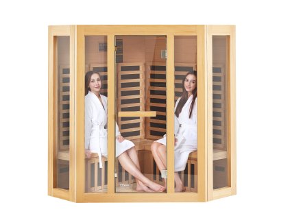 Ďalekoinfračervená vnútorná sauna 3–4 osoby, hemlockové drevo, 2470W