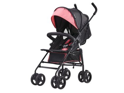 Detský kočík ľahký skladací, viacpolohové operadlo, oceľový rám