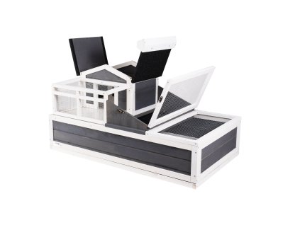 Drevený domček pre korytnačky s troma komorami 112×65×61 cm exteriér