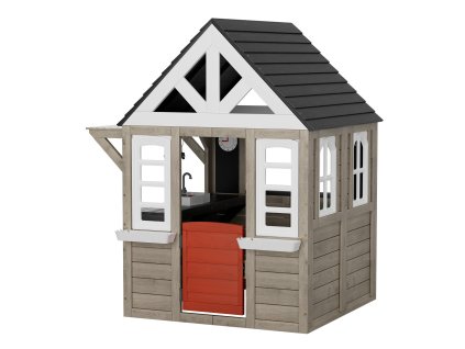 Drevený záhradný domček z cédra pre deti 2–10 rokov s dverami a oknom