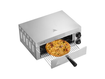 Elektrická pizza rúra 12-inch 1500W regulácia teploty časovač 0–60 min
