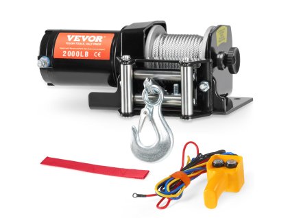 Elektrický navijak 907.2 kg oceľové lano ip55 drôtové ovládanie