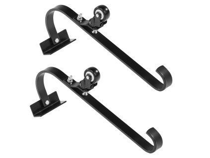 Háky na strešný rebrík 2ks, pevné koleso a otočná tyč nosnosť 600 lbs