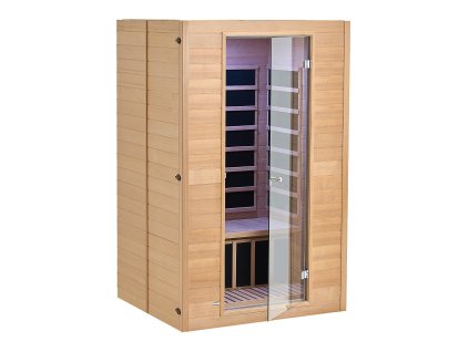 Infračervená sauna pre 2 osoby, 1800W, hemlock drevo, tvrdené dvere