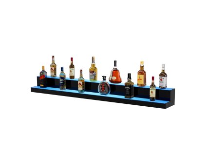 Osvetlená polica na fľaše 2 poschodia 60 inch akryl rf/app multicolor