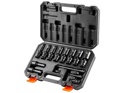 Sada 14 nástrčných hlavíc 3/8" 10-19 mm hlboké 6-bodové cr-mo
