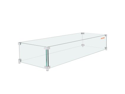 Sklenený vetrolam na ohnisko 38×10.5×6 inch, 0.3" hrubý, temperovaný