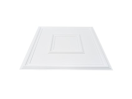 Stropné pvc kazety 12 ks 24×24 in biele geometrické ľahká montáž