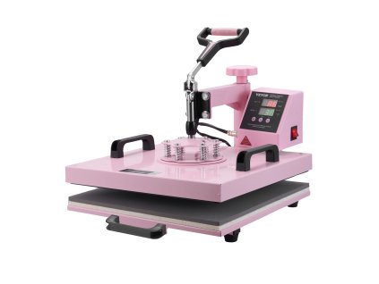 Tepelný lis 8 v 1 plocha 38×38 cm, tumbler 850,5 g pre tričká, ružový