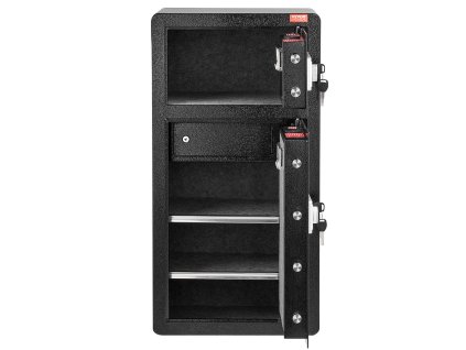 Trezor 5.5 cu.ft s dvojitými dverami, kľúč+heslo, ohňovzdorný, čierny