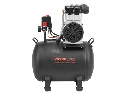 Vzduchový kompresor 10gal oceľová nádrž bezolejový 2HP 5.3CFM@90PSI