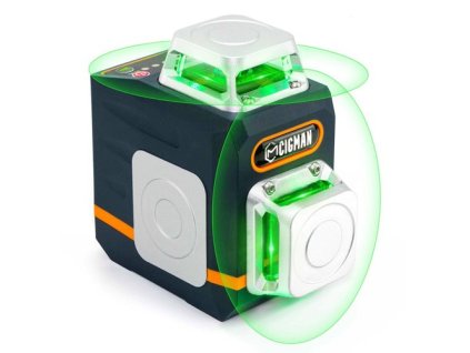CIGMAN CM720 2 x 360° 8 Line Laser Level, Green Cross Line, Self Leveling, with Remote Controller, Type-C Rechargeable, Magnetic Rotating Stand, IP45 Water & Dust Proof, 100ft Working Range