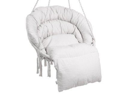 Závesné macramé hojdacie kreslo 330 lbs, bavlnené lano, vankúš