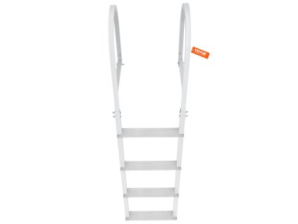 Odnímateľný 4-stupňový rebrík na čln, hliník, 500 lbs, 3.1'' protišmyk