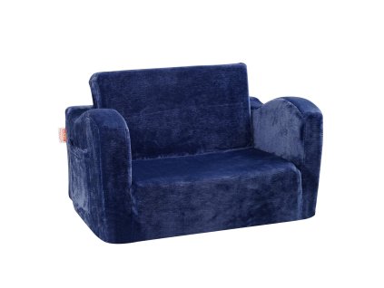 Detská rozkladacia pohovka 2 v 1 pre batoľatá, modrá, na spanie