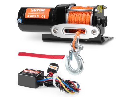 Elektrický navijak 1587.6 kg, syntetické lano, vodotesný, kábl.ovlád.