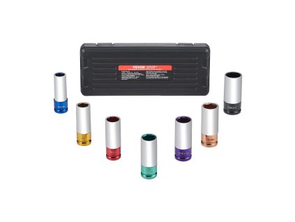 Sada rázových hlavíc 1/2 inch 6-bod 17/19/21/22/23/24/27mm cr-mo