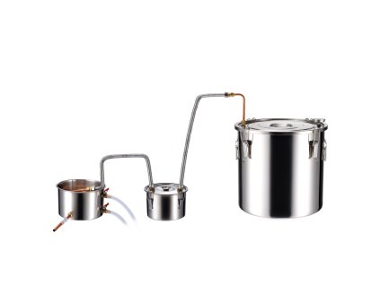 Destilátor alkoholu 8 gal/30 l nerez medená cievka duálny kondenzátor