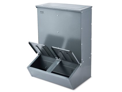 Kŕmny žľab pre prasiatka 3,7 bushel, dve dvierka, oceľ, na 8 prasiatok