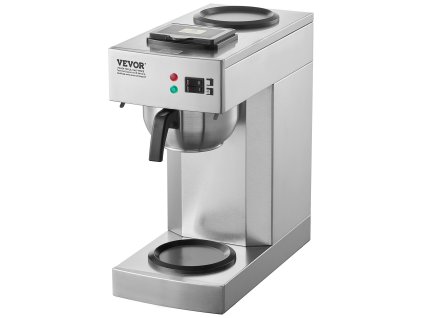 Prekvapkávač na kávu 12 šálok, 2 sklenené karafy, 2 ohrievače, nerez