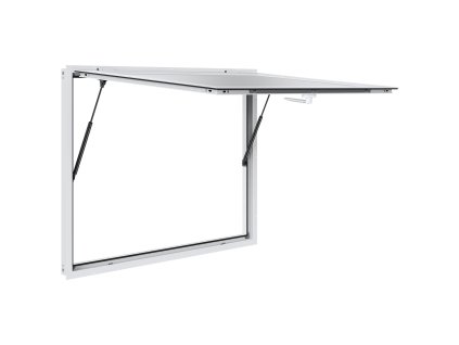 Servisné okno pre food truck 48"×36", hliník, markíza, hák, 85°