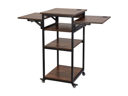 Stôl pre tepelný lis s nabíjacou stanicou, 4 police, kolieska