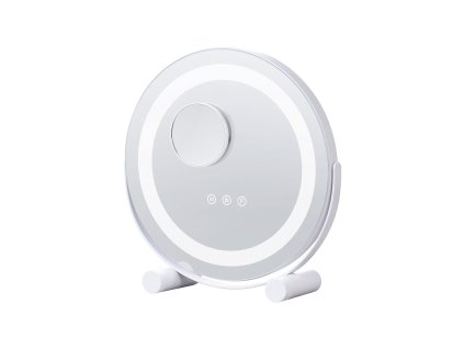 Stolové kozmetické zrkadlo 12” led, 3 režimy, 5×, dotyk, 360°