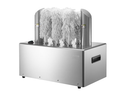 Stroj na leštenie pohárov 8 kefiek 660 pohárov/h pre šampanské