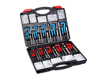 Súprava na opravu závitov 338 ks, m5–m12, 1/4"–1/2", hss vrtáky