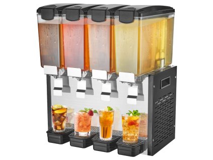 Výdajník studených nápojov 4×10 L, 430W, nerez, 45°F–54°F na čaj