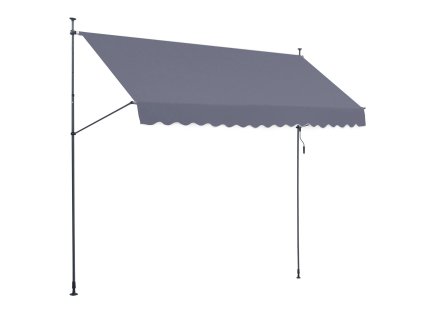 Výsuvná markíza na terasu 157×47" manuálna kľuka, výška 86–122 in