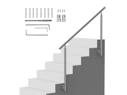 Zábradlie pre vonkajšie schody a terasu bočné uchytenie 149.9 cm