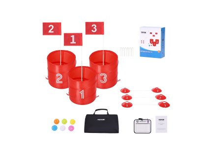 Záhradná golfová hra 3 jamky prenosná pre rodiny, na trávnik