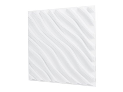 3D nástenné panely 12 ks 19.7×19.7 in pvc vlna 32 sq.ft matná biela