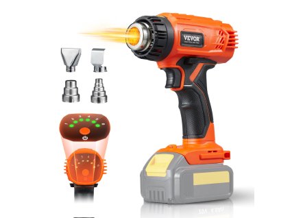 Bezdrôtová teplovzdušná pištoľ pre 20V Li batérie, 1022℉, 6 polôh