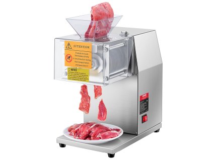 Elektrický krájač mäsa 850W, nerez, 551 lb/h, 5 mm, odnímateľné nože