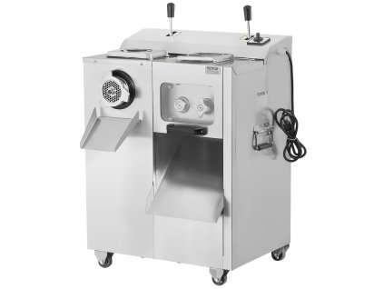 Elektrický mlynček na mäso 14 lbs/min, nerez, plnička, krájač