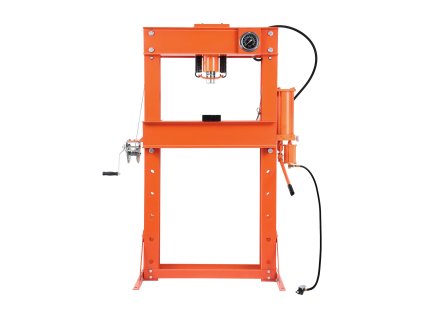 Hydraulický lis 50 T h-rám pneumatický s platňou a poistným ventilom