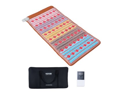 Infračervená podložka ametyst 5 kryštálov 103–159℉, 40"×20", na chrbát