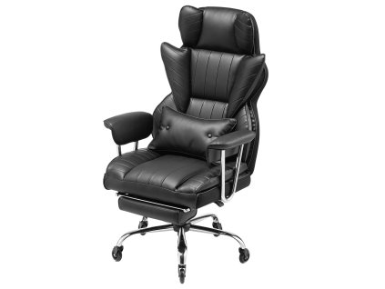 Kancelárske kreslo ergonomické, vysoké operadlo, podnožka, pu koža