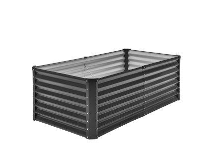 Kovový vyvýšený záhon 6×3×2 ft pozinkovaný, s otvoreným dnom
