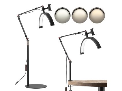 Led lampa polmesiac 2v1 s držiakom telefónu a diaľk. ovládaním