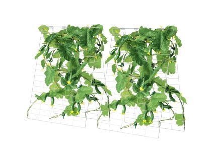 Mriežka na popínavé rastliny 35"×55" kovová skladacia s klipsami