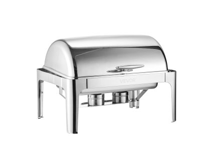 Ohrevná nerezová misa 9Qt s plnou panvicou, pokrievkou a stojanom