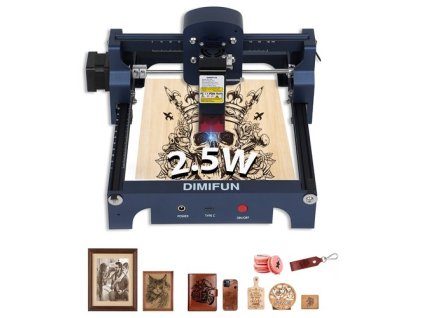 DIMIFUN D9 A25 2.5W Portable Laser Engraving Machine, Eye Protection, 10000mm/min Speed, 0.06mm Spot, 130*130mm, Noise Reduction