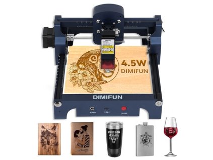 DIMIFUN D9 A45 4.5W Portable Laser Engraving Machine, Eye Protection, 10000mm/min Speed, 0.06mm Spot, 130*130mm, Noise Reduction