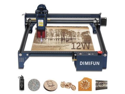 DIMIFUN DM6 B12 12W Laser Engraving Machine, Eye Protection, 0.01mm Accuracy, 0.06mm Spot, 12000mm/min Speed, 330*330mm