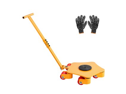 Presúvač strojov 8800 lbs, 360° otočný čap, pu otočné kolieska